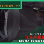 【SIGMA 16mm f1.4 DC DN】動画撮影初心者におすすめの広角レンズ