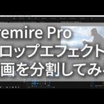 【動画初心者向け動画】Premiere Pro（プレミアプロ）複数の動画の分割は簡単に出来る？ワイプでも使用可能な便利機能クロップエフェクト！