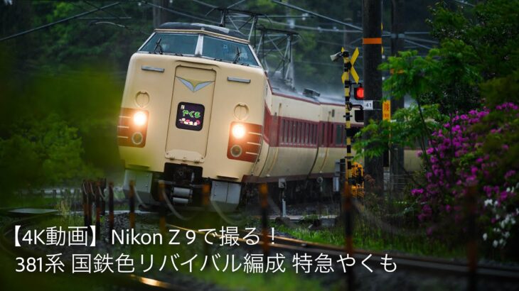 【4K動画】はたらくのりもの「Nikon Z 9で撮る！381系 国鉄色リバイバル編成 特急やくも」The limited express ”YAKUMO TRAIN”