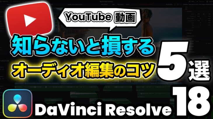 【初心者必見】YouTuber、Vloggerは知っておきたいオーディオ編集のコツ | DaVinci Resolve動画編集