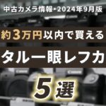 おすすめ中古カメラ （2024年9月版）～レンズも含めて約3万円以内で買えるデジタル一眼レフを探してみました！～