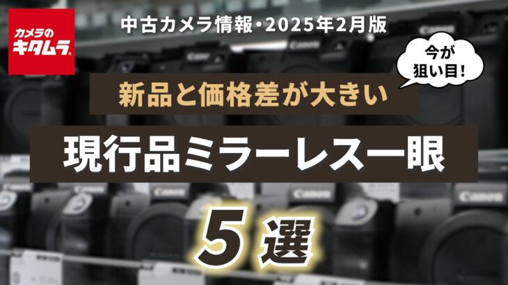 おすすめ中古カメラ（2025年2月版）～中古なら現行品がお得に買える！新品と価格差が大きい中古ミラーレス一眼～